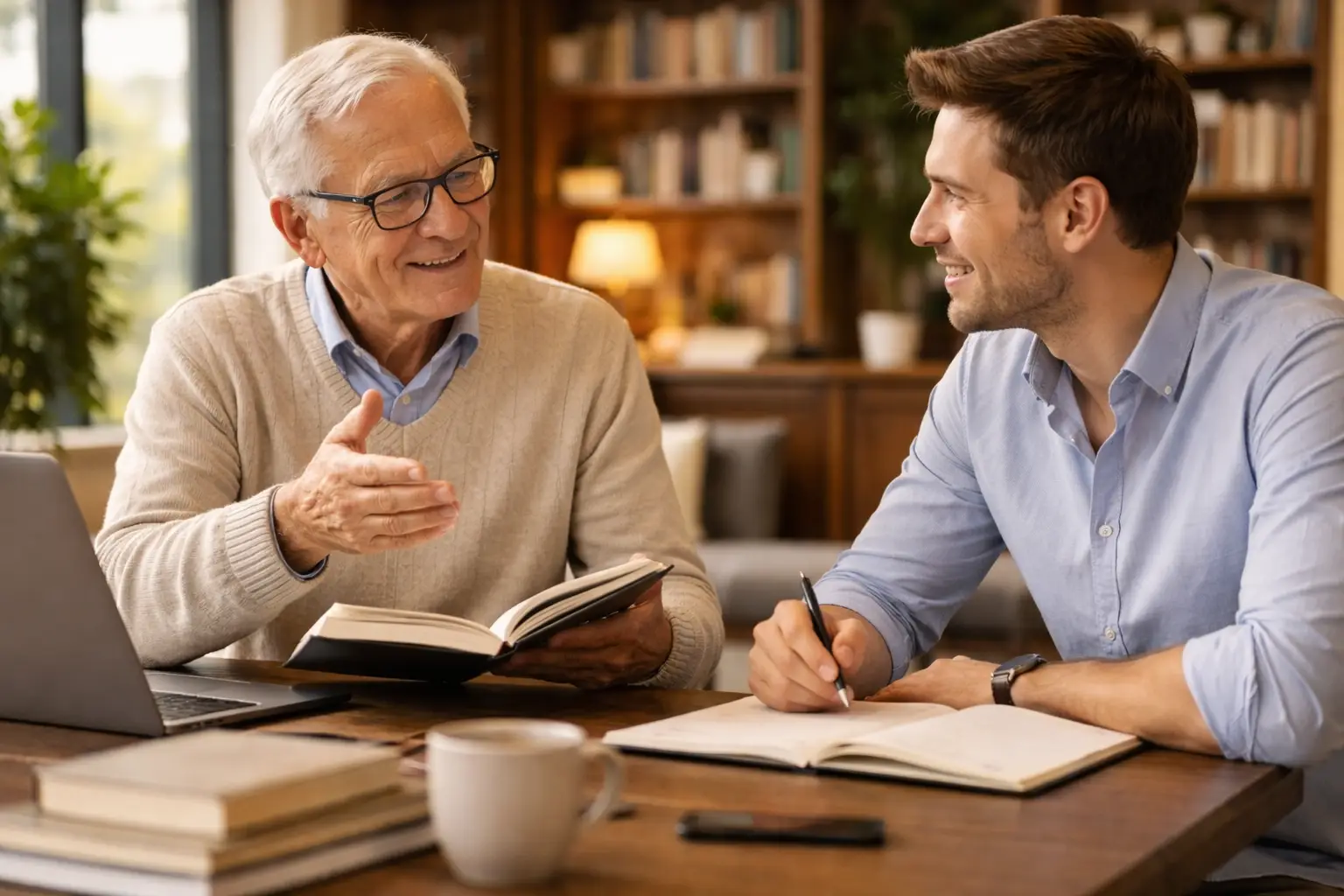 Senior als Mentor im Gespräch